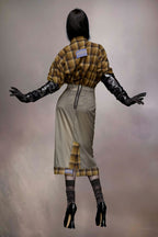 Gray Fibres Midi Skirt