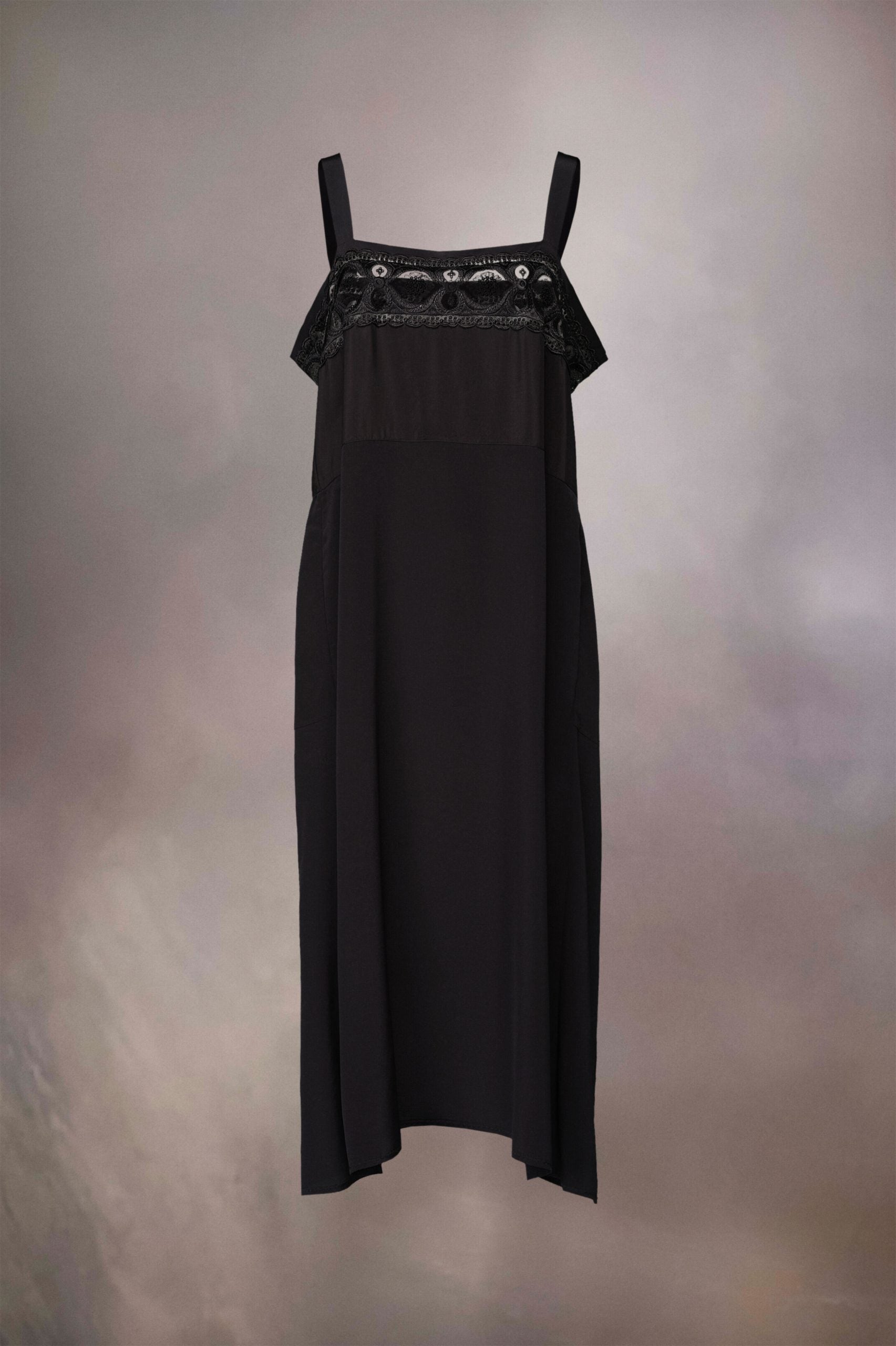 Black Fibres Midi Dress