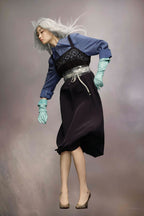 Black Fibres Midi Dress