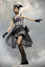 Black Fibres Midi Dress