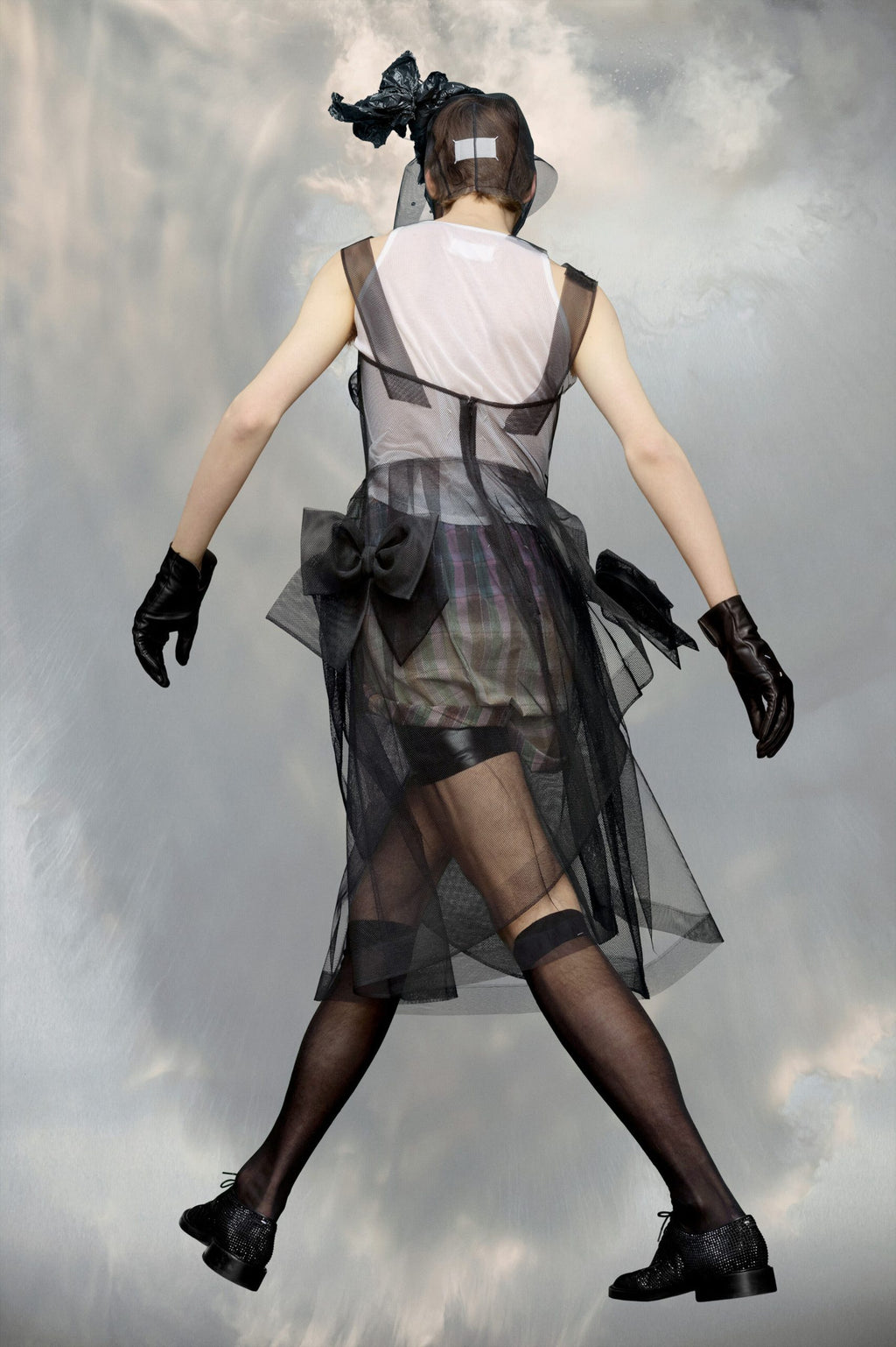 Black Fibres Midi Dress