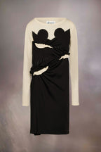 Black Fibres Midi Dress