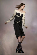 Black Fibres Midi Dress