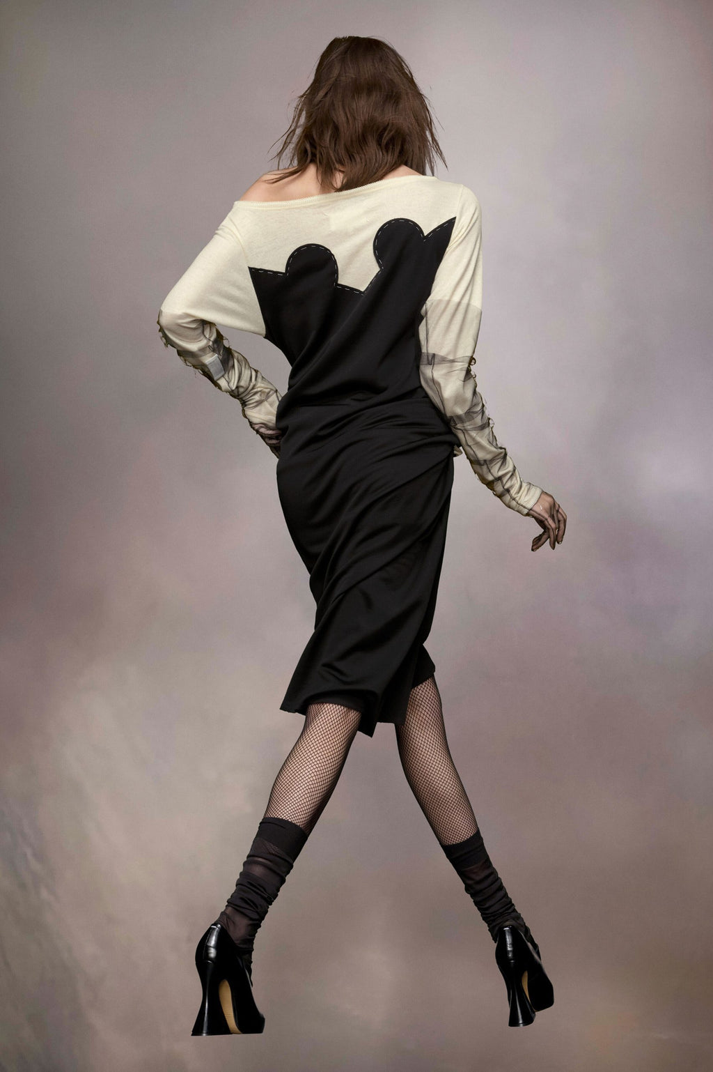 Black Fibres Midi Dress