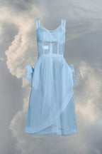 Blue Fibres Midi Dress