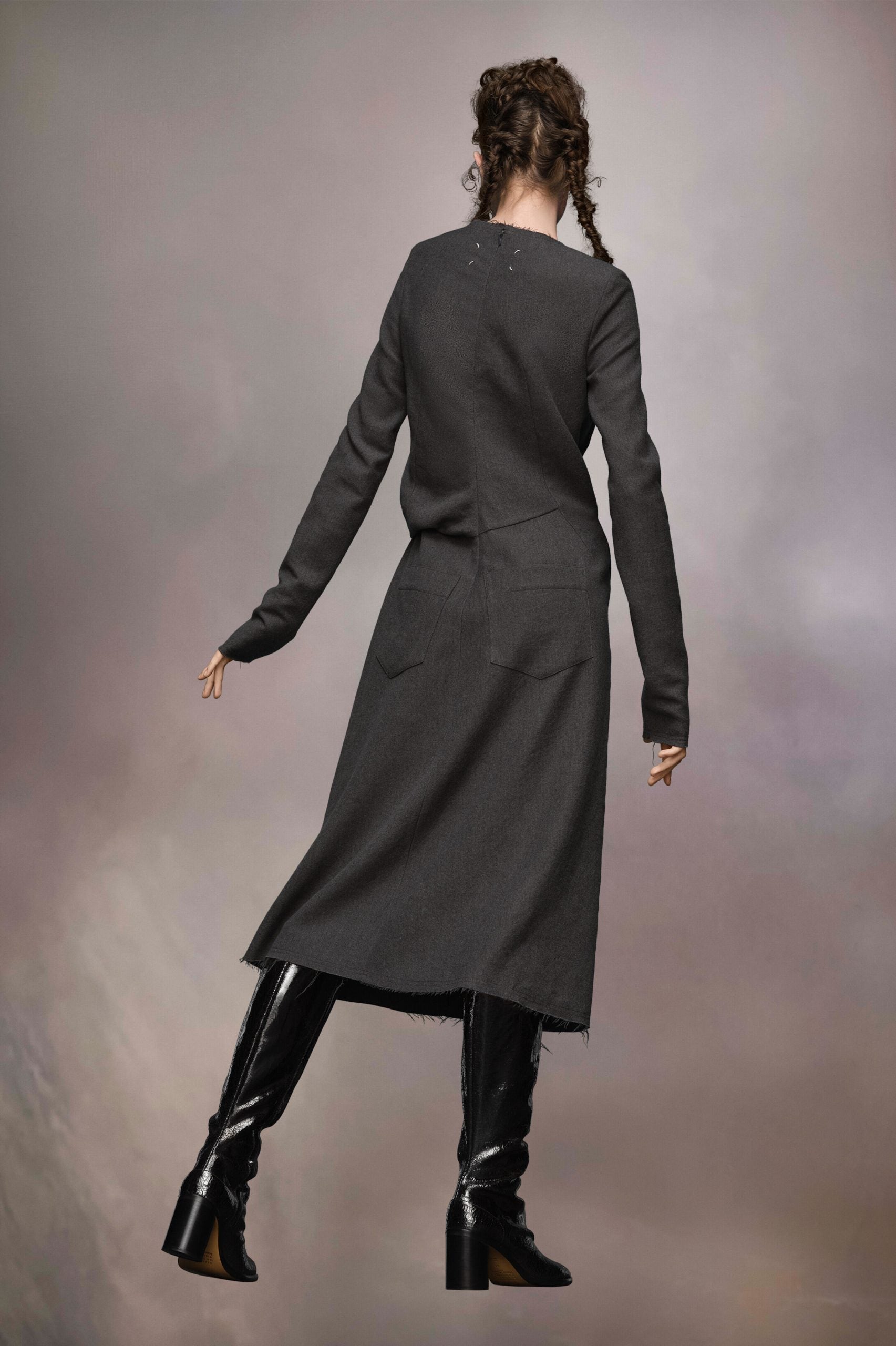 Gray Fibres Midi Dress