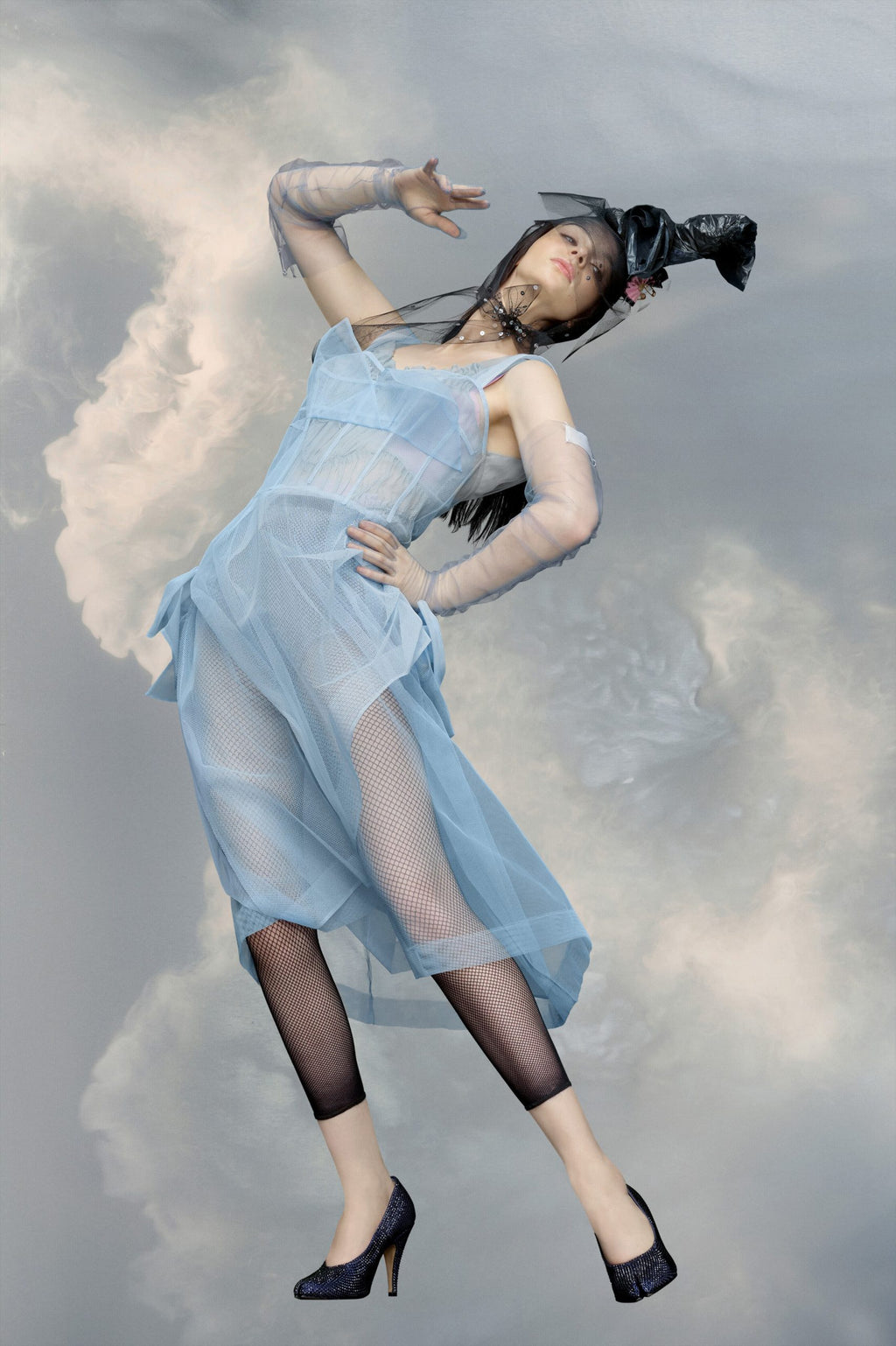 Blue Fibres Midi Dress