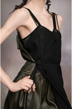 Black Fibres Midi Dress