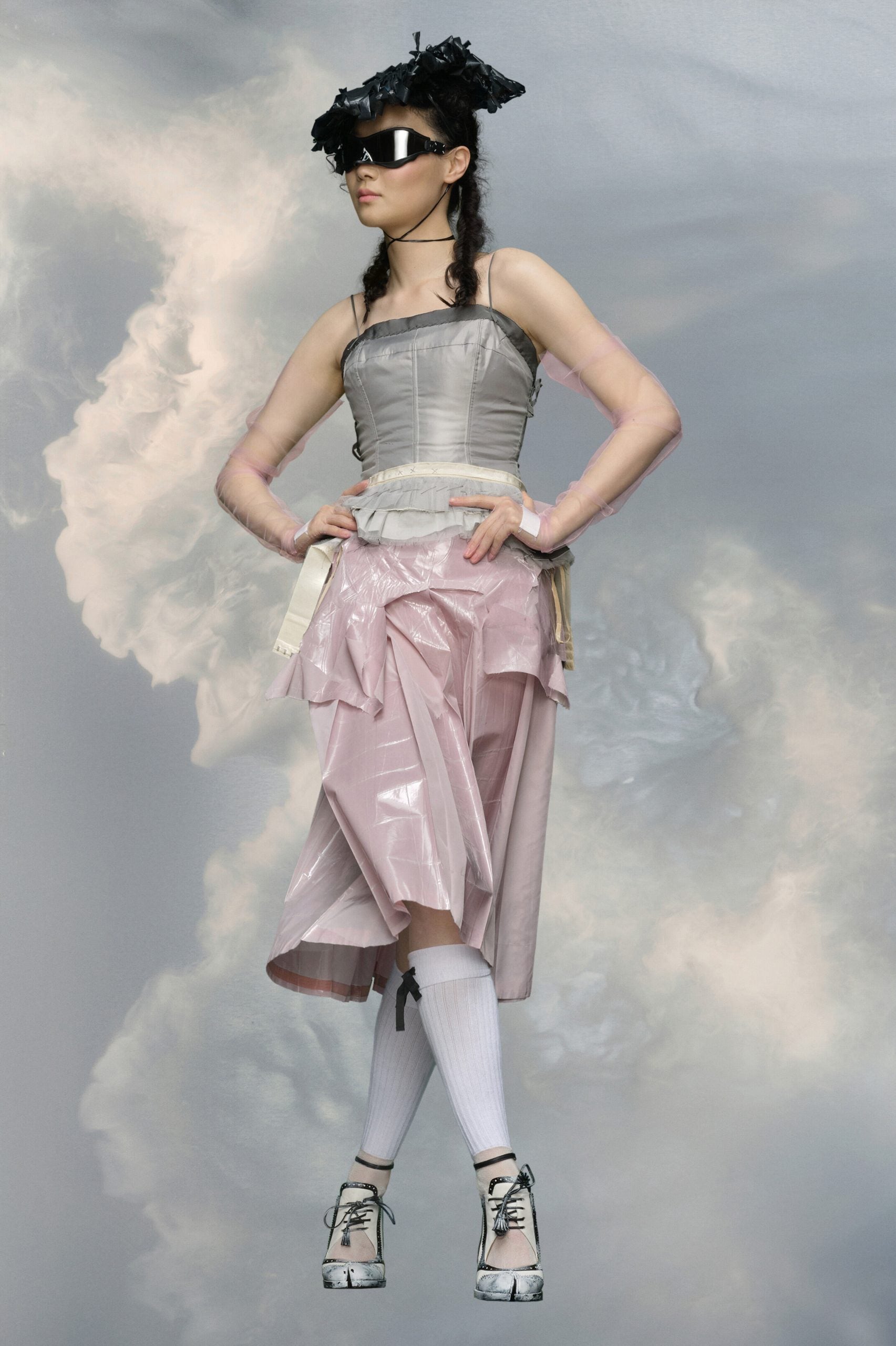 Pink Fibres Midi Skirt