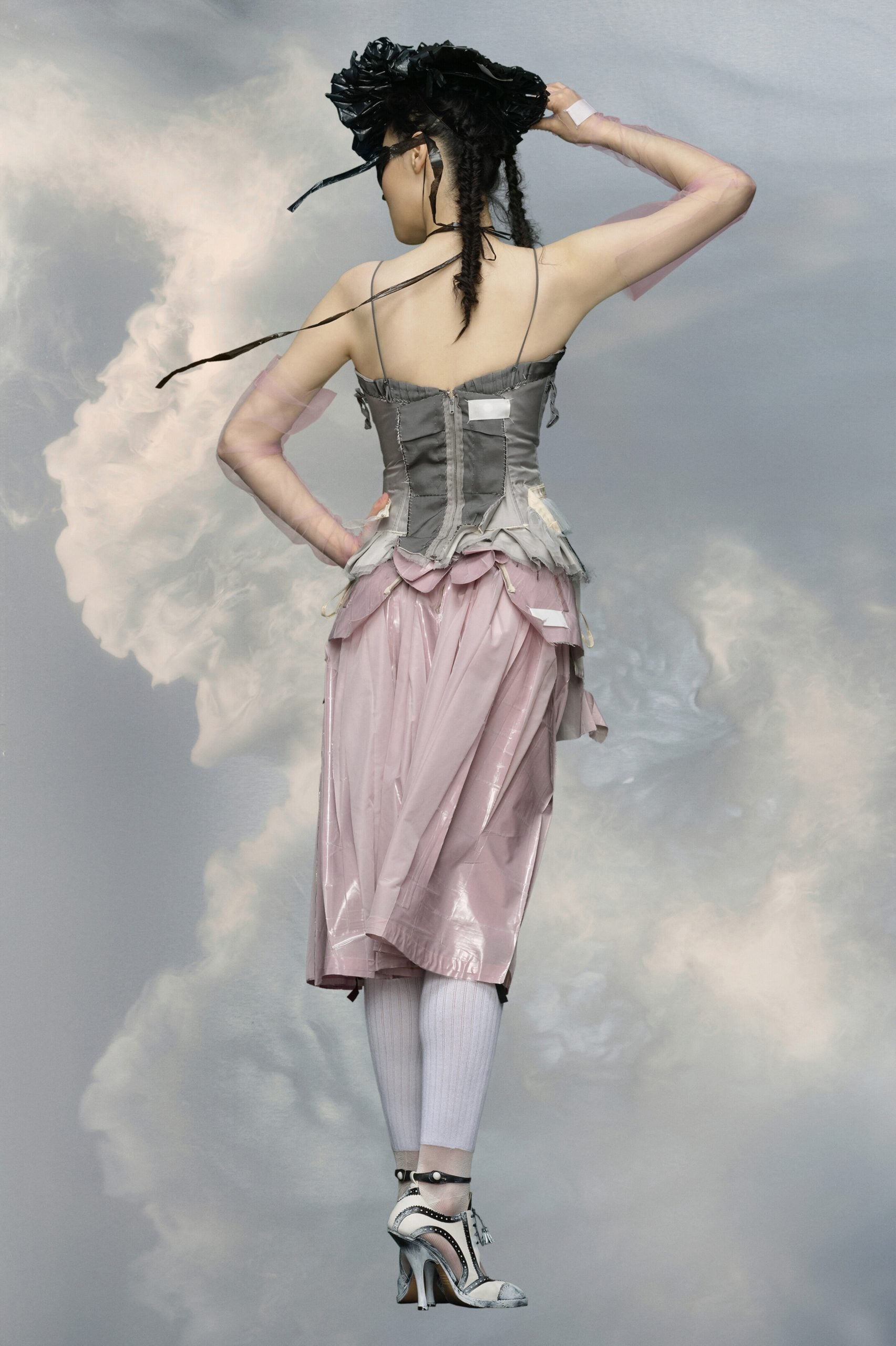 Pink Fibres Midi Skirt