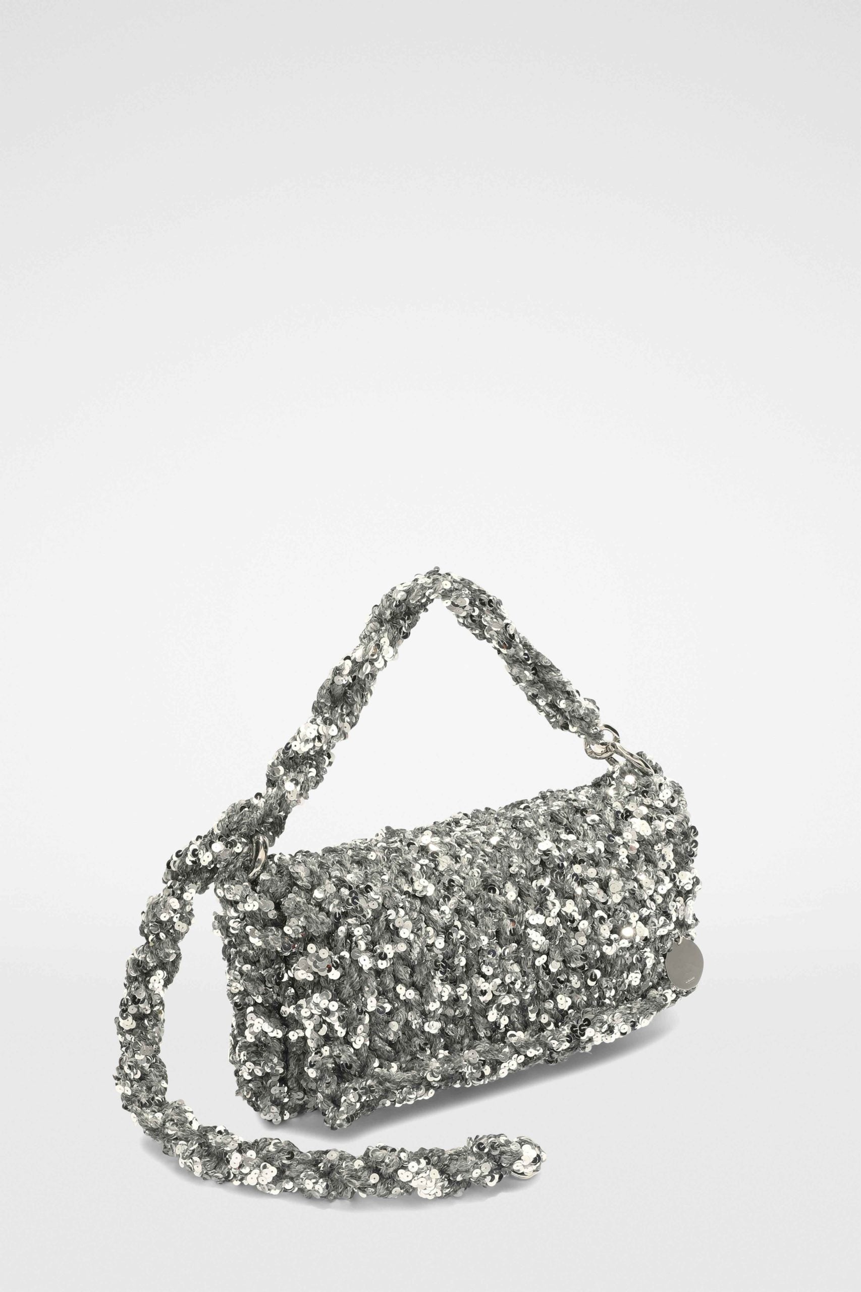Gray Fibres Clutch Bag
