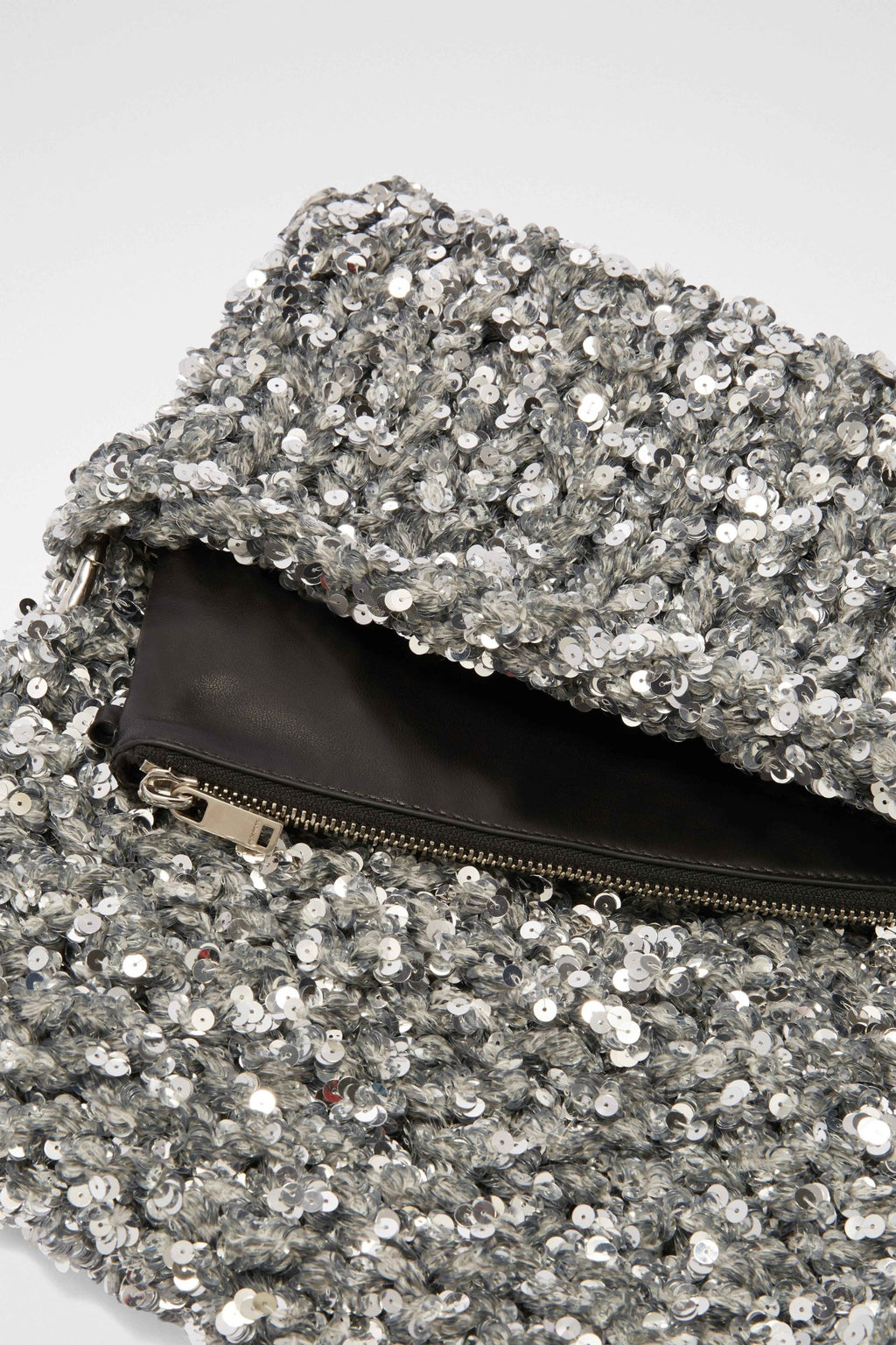 Gray Fibres Clutch Bag