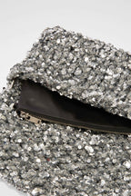 Gray Fibres Clutch Bag