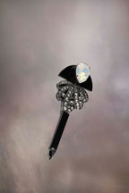 Black And White Fibres Broch