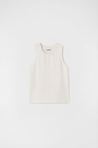 Beige Fibres Tank Tops
