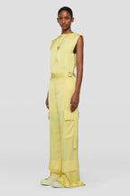 Yellow Fibres Tank Tops