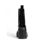 Black Polyester Ankle Boots