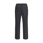 Gray Fleece Wool Casual Pants