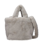 Gray Fur Handbag