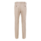 Beige Cotton Chino Pants