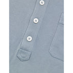 Blue Cotton Polo Shirt