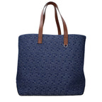 Blue Fabric Shoulder Bag