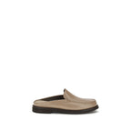 Beige Calf Leather Bos Taurus Mules