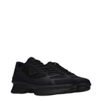 Black Fabric Low Top Sneakers
