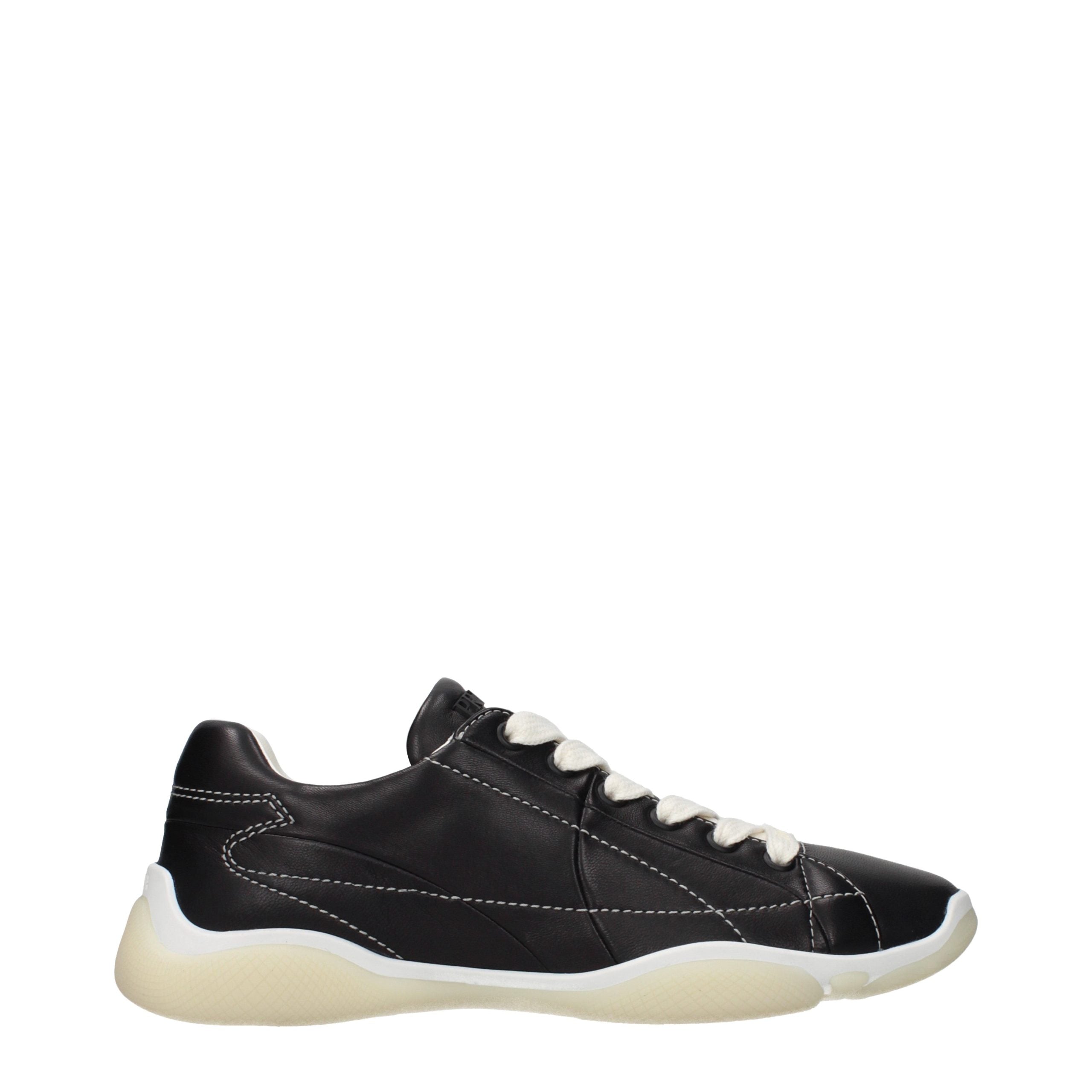 Black Leather Sneakers