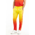 Multicolor Cotton Casual Pants