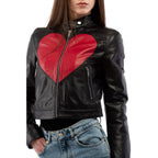 Multicolor Polyester Leather Jacket