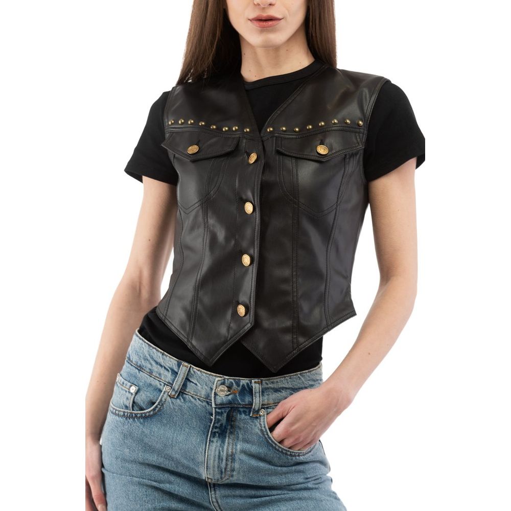 Black Polyester Waistcoat