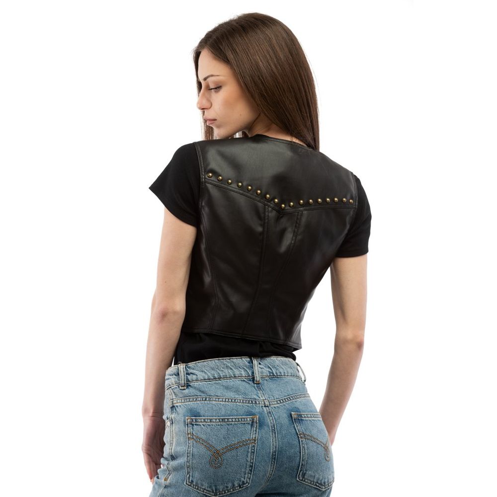 Black Polyester Waistcoat