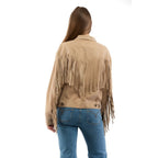 Beige Leather Jacket