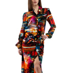 Multicolor Viscose Casual Dress