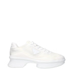 White Fabric Athletic Sneakers