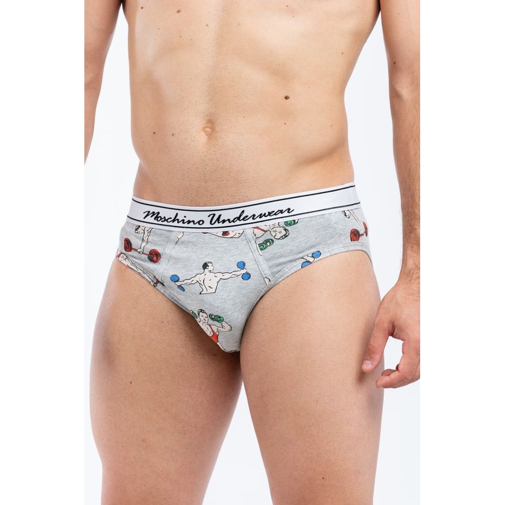 Gray Cotton Briefs