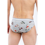 Gray Cotton Briefs