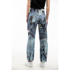 Multicolor Cotton Straight-Leg Jeans