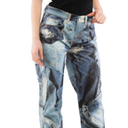 Multicolor Cotton Jeans Denim