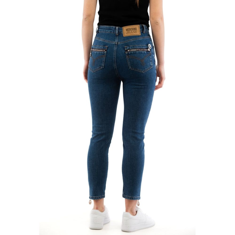 Multicolor Cotton High-Waisted Jean