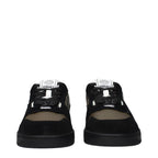 Green Fabric Low Top Sneakers