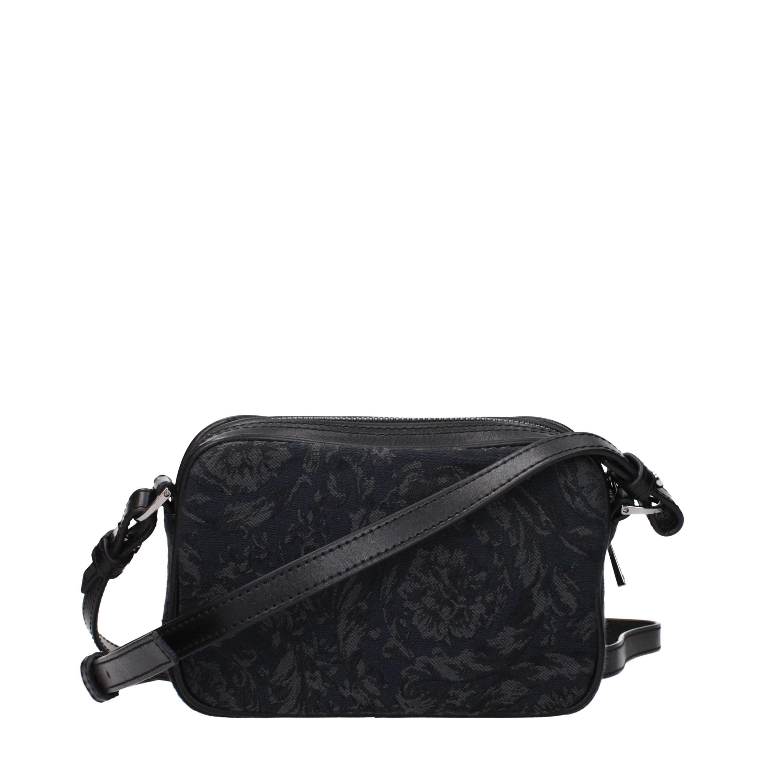 Black Fabric Crossbody Bag