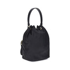 Black Recycled Polyamide Backet Bag
