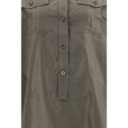 Bicolor Silk Casual Dress