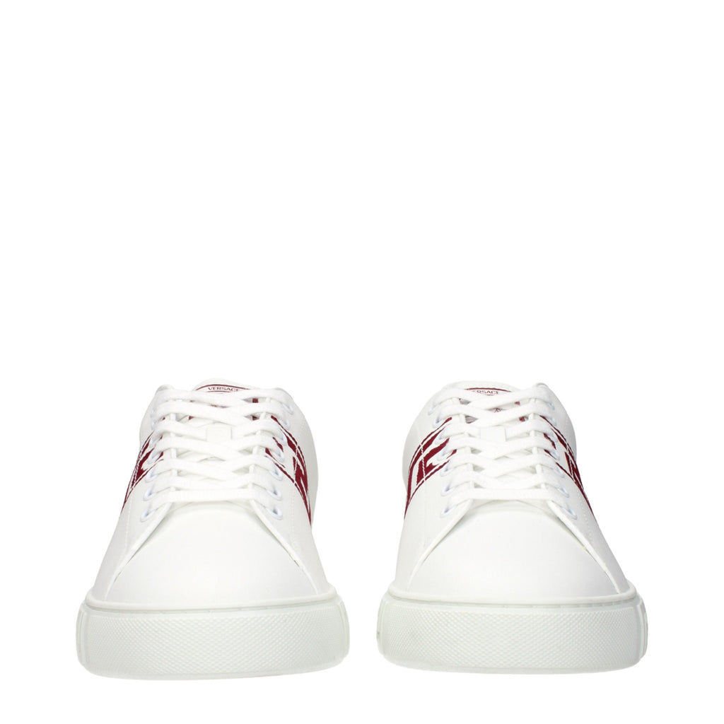 White Leather Low Top Sneakers