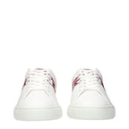 White Leather Low Top Sneakers