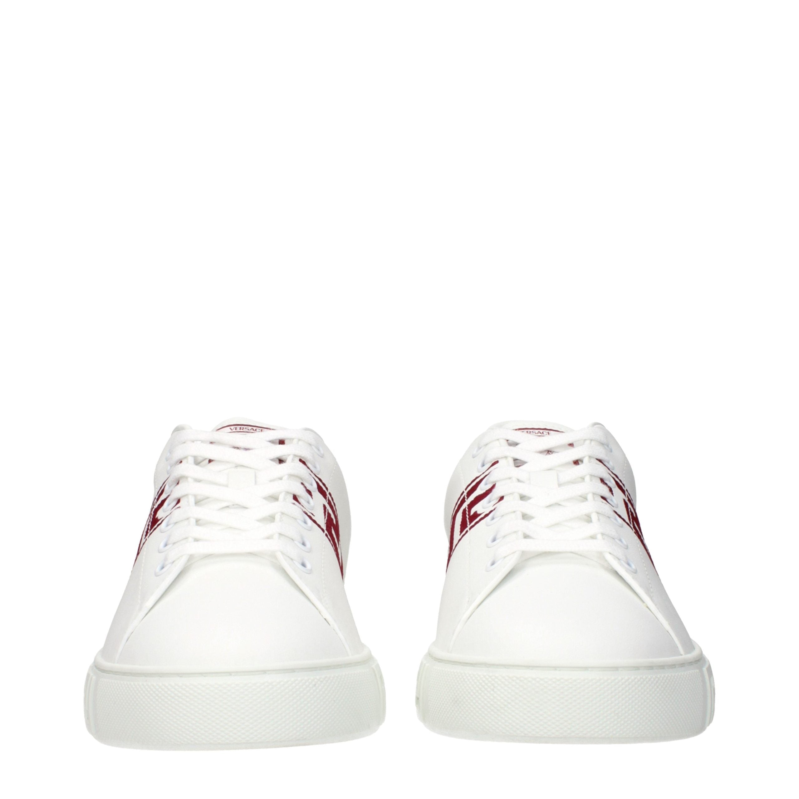 White Leather Low Top Sneakers