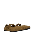 Green Leather Ballet Flats