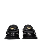 Black Leather Slip-On Loafers